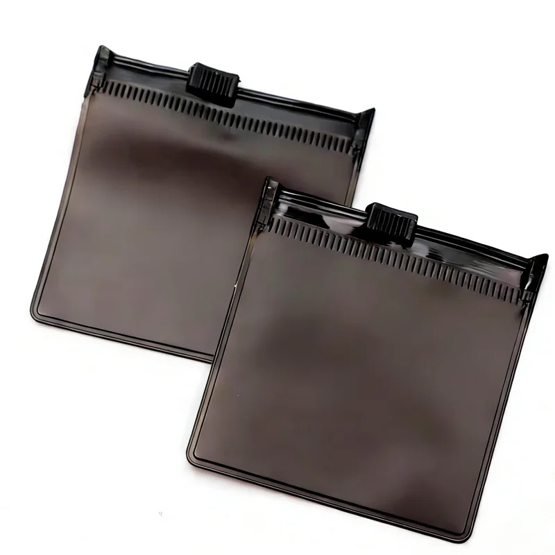 100pcs Matt Black Custom Logo Jewelry Frosted Zipper Bag Ring Earring Bracelet Packaging EVA Plastic Storage Pouch