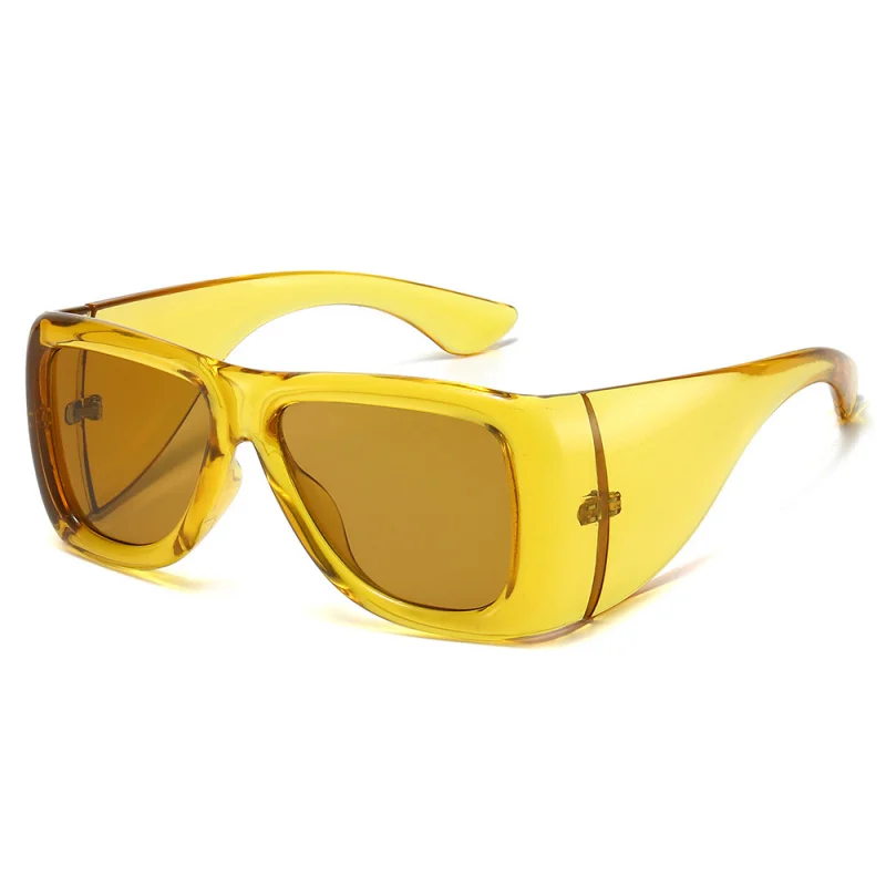 Oversized Y2K Sunglasses Women Men Square Bubble Bold Frame Designed Wrap Travel Driving Riding Sun Glasses UV400 Shades image 4