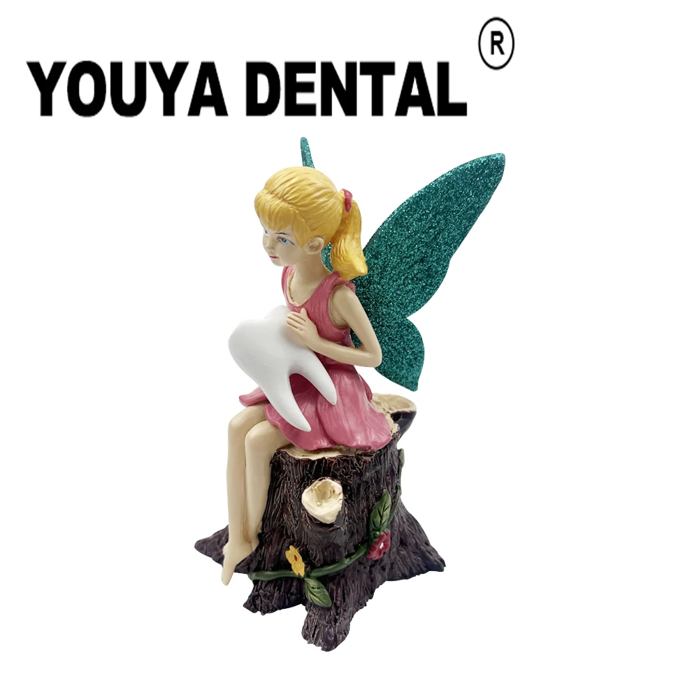 

Dental Sculpture Tooth Fairy Figurines Ornament Dentist Clinic Office Desktop Sculpture Artcrafts Decoration Accessories