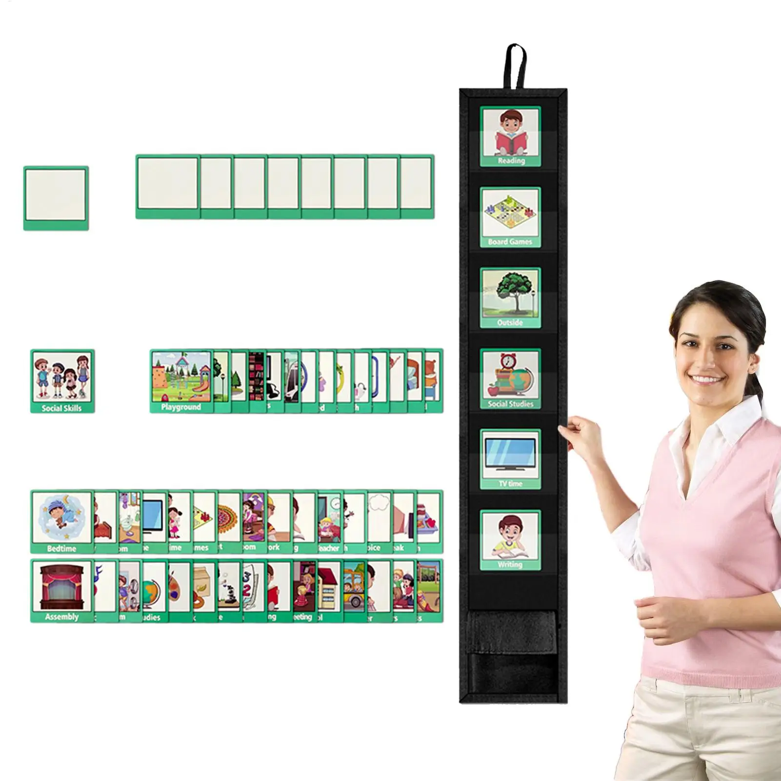 مخطط جدول مرئي، جدول سفر صغير، مخطط جيب، مخطط روتيني وقت النوم، مع 45 نشاطًا و9 بطاقة فارغة #2