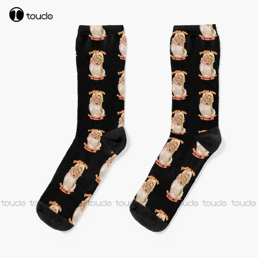 

Feeling Cute Saint Dolly Parton Socks Volleyball Socks Personalized Custom Unisex Adult Teen Youth Socks Custom Gift New Popular