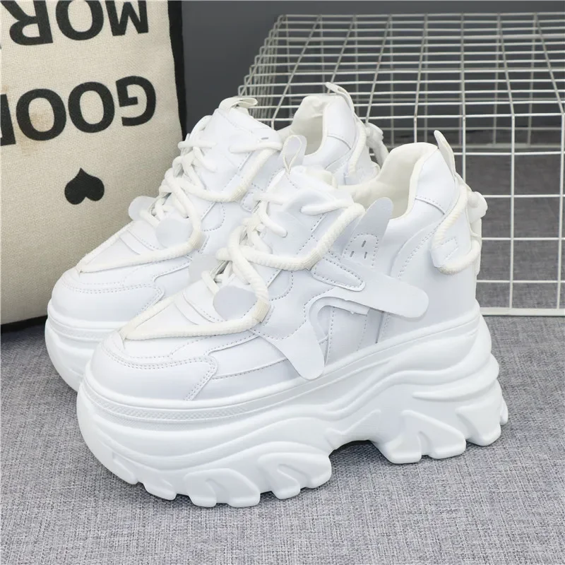 Inside Increase 12CM Old Daddy Shoes Female New Autumn Shoes with Thick Soles Small 10CM Muffin Small White Shoes sneaker