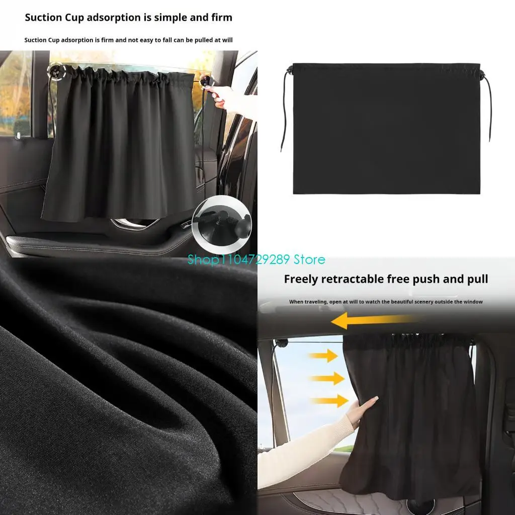 

D8KE 1/2/4Pcs Car Window Sunshade Side Curtain with Easy Installation Design