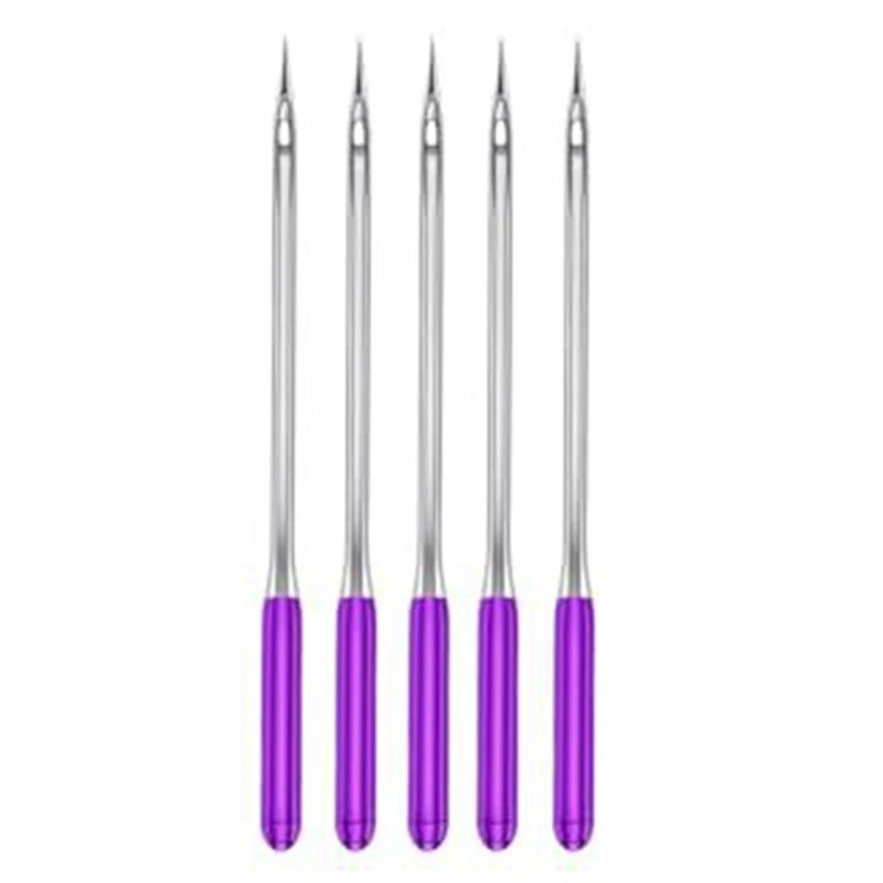 F92B 5pcs إبرة آلة الخياطة المحلية للنسيج الممتد إبرة النقطة العادية لإكسسوارات آلات الخياطة المحلية