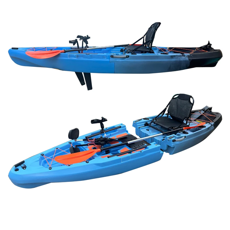 Kano de pesca con pedal de agua para kayak divisible personalizado de fábrica y barco con pedal Drivexiaowoniu