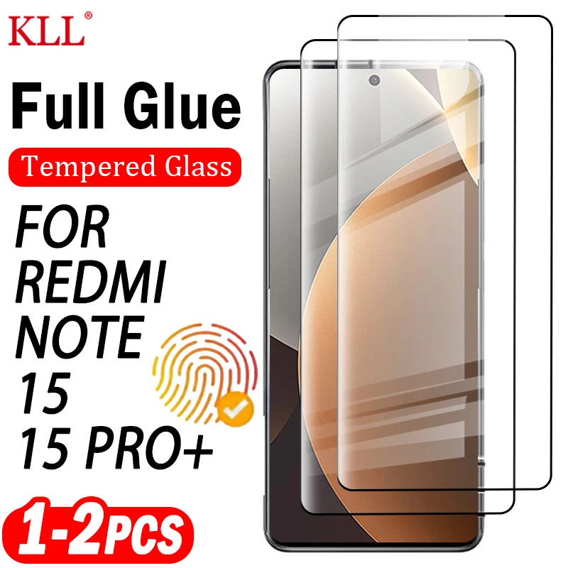 

1-2 шт. 3D изогнутое закаленное стекло с полным покрытием для Redmi Note 15 Pro Plus, защитная пленка для экрана Redmi Note 15 Pro 15 4G 5G (для разблокированных моделей)
