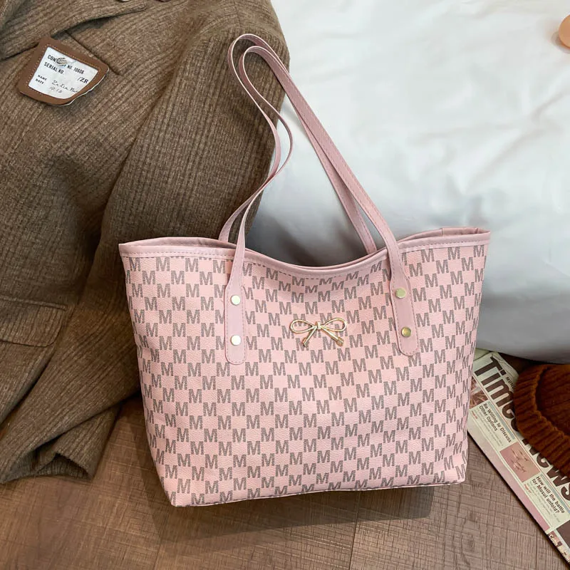 

Модная вместительная сумка-тоут, сумка для повседневного использования и на плечо, осенне-зимняя минималистичная модная сумка через плечо