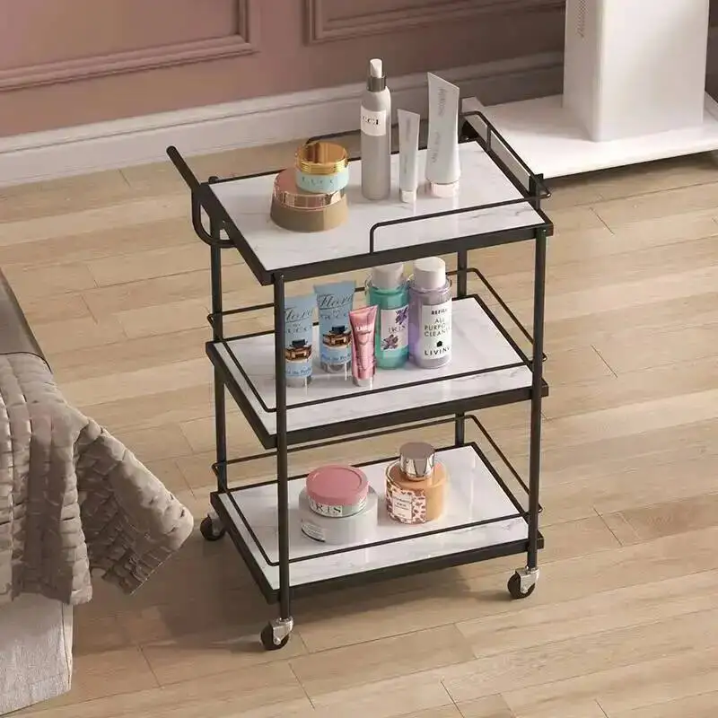Gold Portable Salon Professional Aesthetic Trolley Beauty Metal Salon Trolley Rolling Carro Peluqueria Salon Furniture MQ50TC