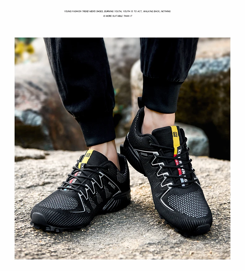 Chaussures de cyclisme vtt zapatillas ciclismo hommes chaussures de moto tricot respirant chaussures de vélo en plein air randonnée baskets chaussures d'équitation