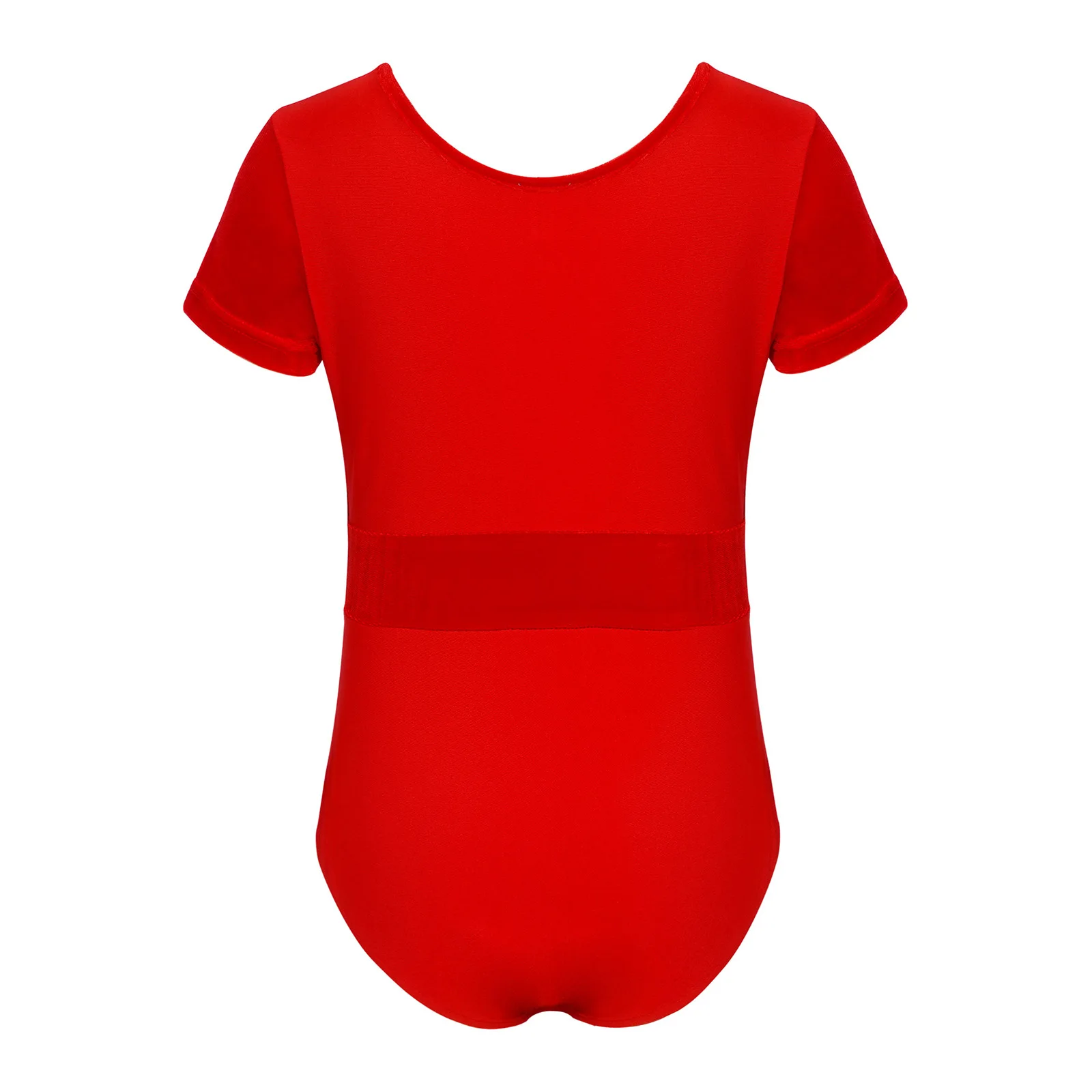 Justaucorps de Ballet pour enfants filles, combinaison de danse, de gymnastique, à manches courtes, en velours à paillettes brillantes, pour l'entraînement au Yoga et à la pratique