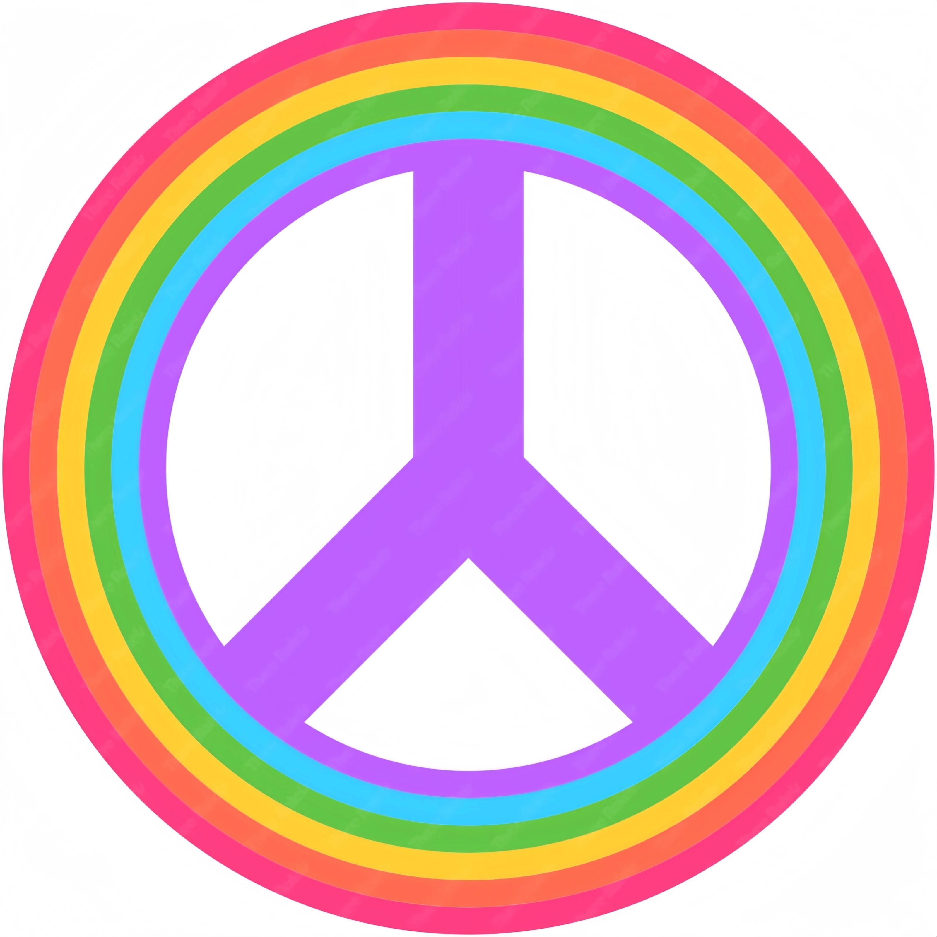 Three Ratels X195 Rainbow peace sign car sticker car rear windshield bumper decal Laptop guitar cup decal vinyl sticker