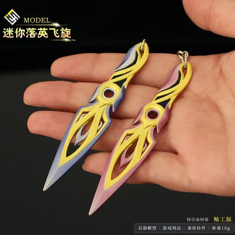 Hot Valorant Keychain Mystbloom Kunai Ninja Melee Weapon Model 9cm Metal Game Samurai Sword Accessories Ornaments Toys Boys Gift