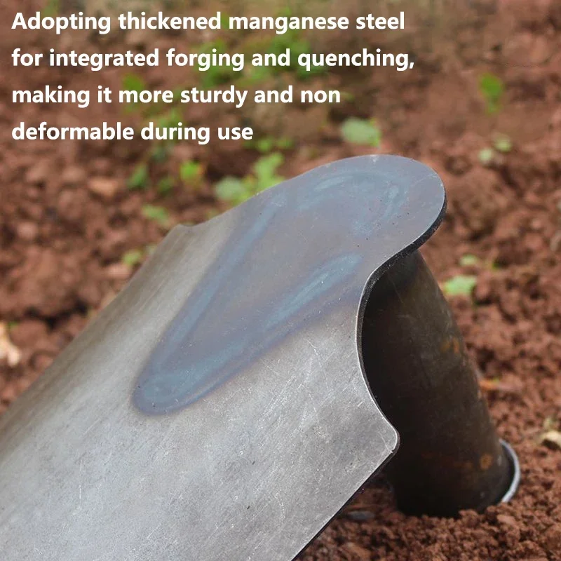 1Pcs Manganese Steel Thickening Hoe Durable Labor-saving Hoe For Ditching Weeding Loosening Soil Agricultural Gardening Tools