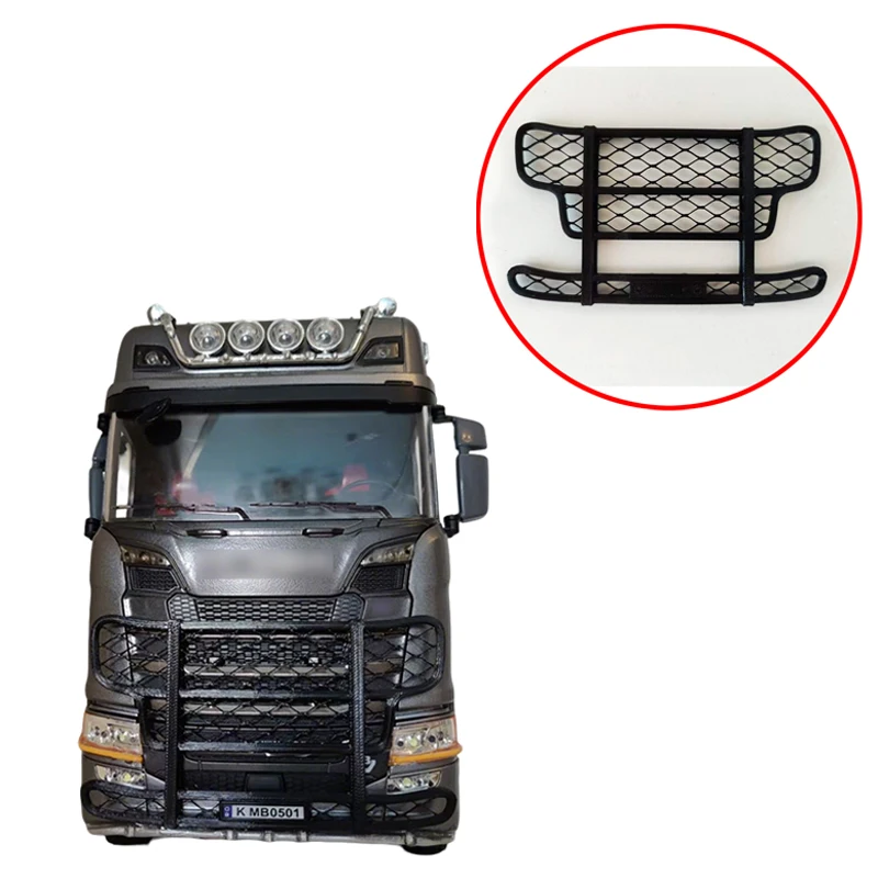 1PCS Plastic Front Bumper/Bull Bar for Huina 501d 770S RC Heavy Truck Model Simulated Protection Guard Upgrade Decoration Parts
