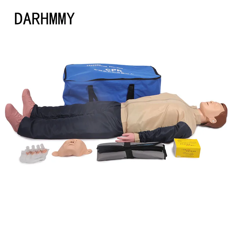 darhmmy corpo inteiro respiracao artificial treinamento manequim simulador de cpr modelo de treinamento medico manequim 01