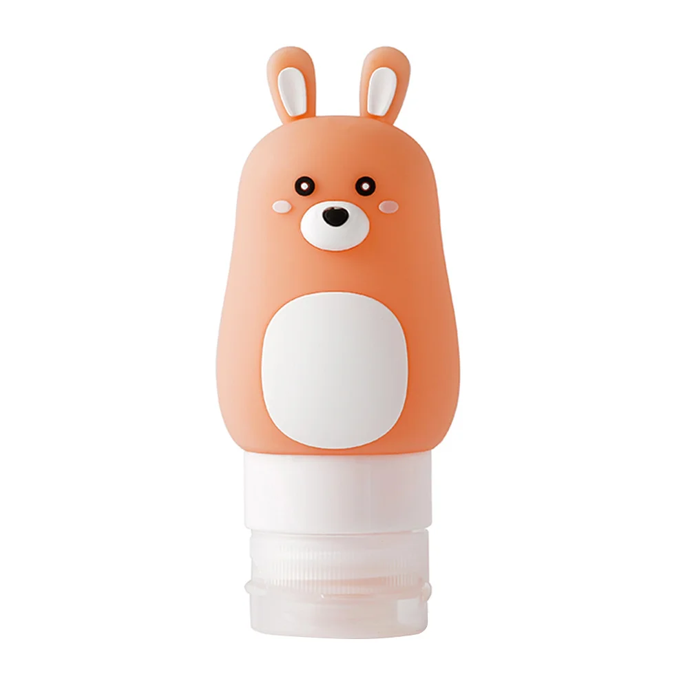 

1Set Portable Cartoon Empty Dispenser Bottles Lotion Shampoo Shower Gel Storage Bottles 50ml Pink Rabbit 70ml Yellow