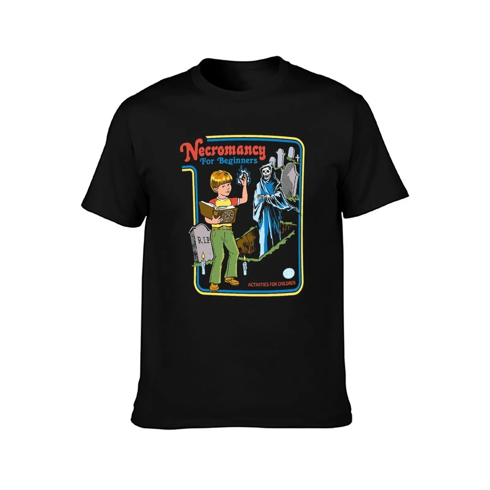 Necromancy For Beginners Activities For Children T-Shirt, Summer Casual Cotton Tee, Oversized Streetwear Tops, Unisex Men Women
