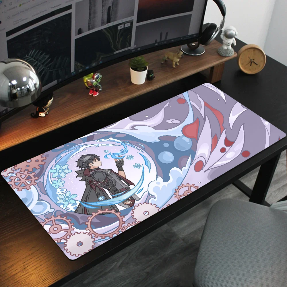 Imagem -04 - Genshin Impacto Wriothesley Mouse Pad Desk Mat com Pad Gaming Acessórios Prime Xxl Teclado Padding Mat