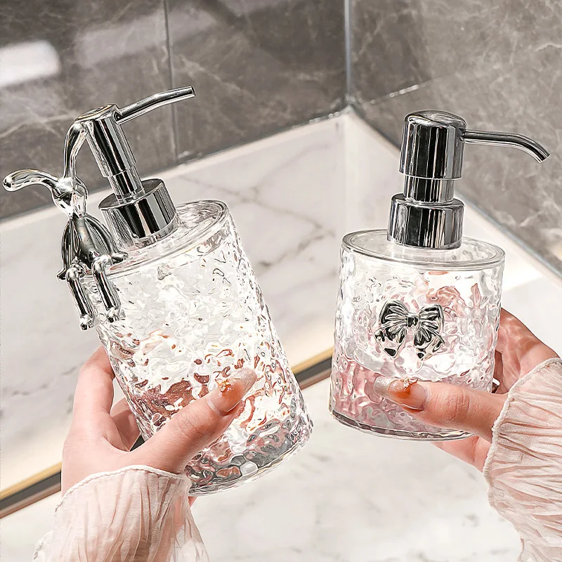 

Light Luxury Water Ripple Soap Dispensers Bottles Hotel Bathroom Hand Sanitizer Shower Gel Separates Bottl Portable Press Bottle