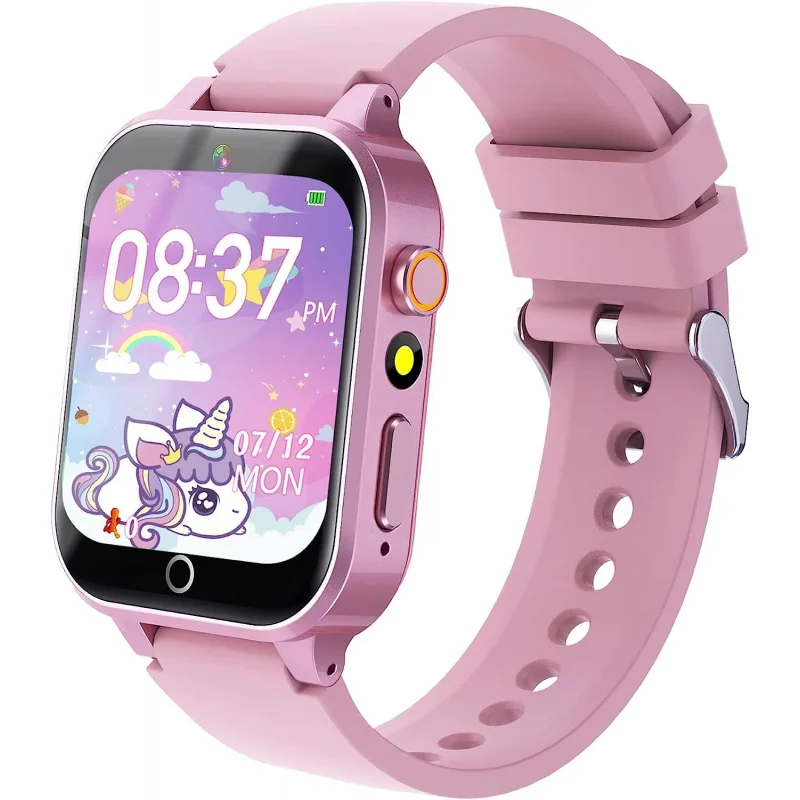 Smart Watch for Kids Gift for Girs Toys 4G Smart Watch SOS GPS Location Tracker Sim Card Video Call WiFi Chat Camera Flashlight