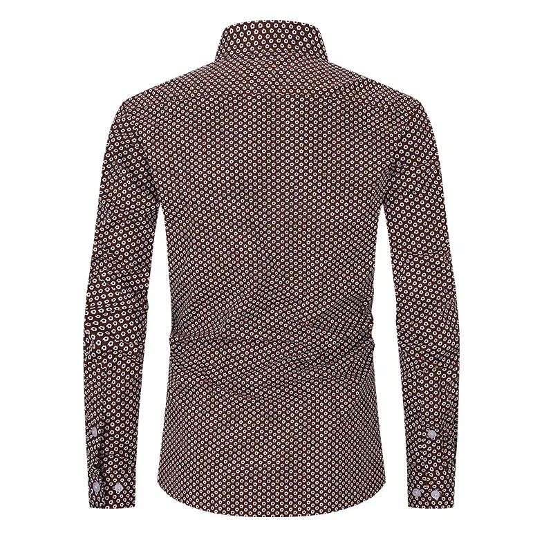 New in shirt USA szie fashion long-sleeve shirts for men slim fit plain shirt designer Casual elastic Hawaii printing clothes