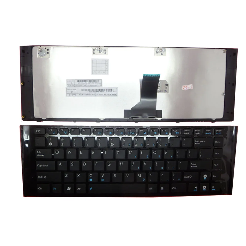 Laptop Keyboard For ASUS A40 United States English Black With Frame MP-10A63US-528 0KN0-IF1US02 04GNZQ1KUS00-2124