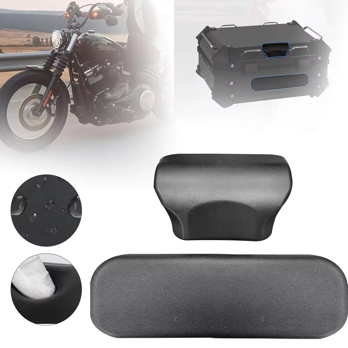 Motorcycle Trunk Backrest Rear Seats Pad Comfortable Passenger Backrest Pad Accessories