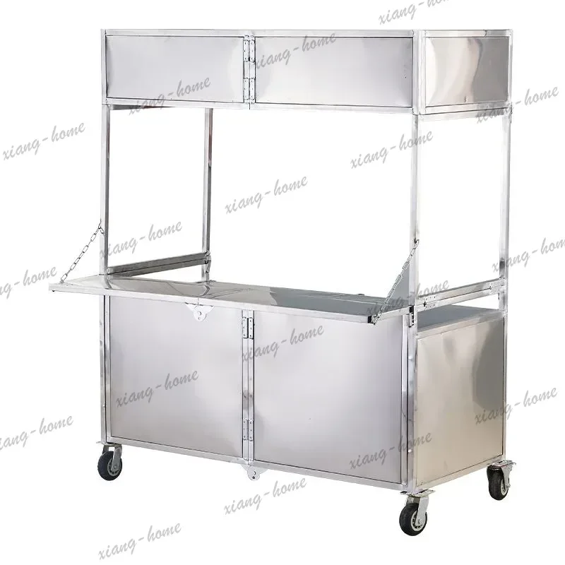 custom.Commercial Portable Collapsible Foldable Grocery Food Shopping Utility Wagon New Condition Trolley Cart Wheels Snack Mach