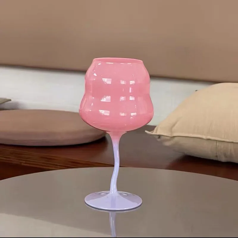 كريم صغير طازج S كوب معكرون كريستال زجاج أحمر كأس للنبيذ كأس ريترو تويست كأس للنبيذ كؤوس الشمبانيا