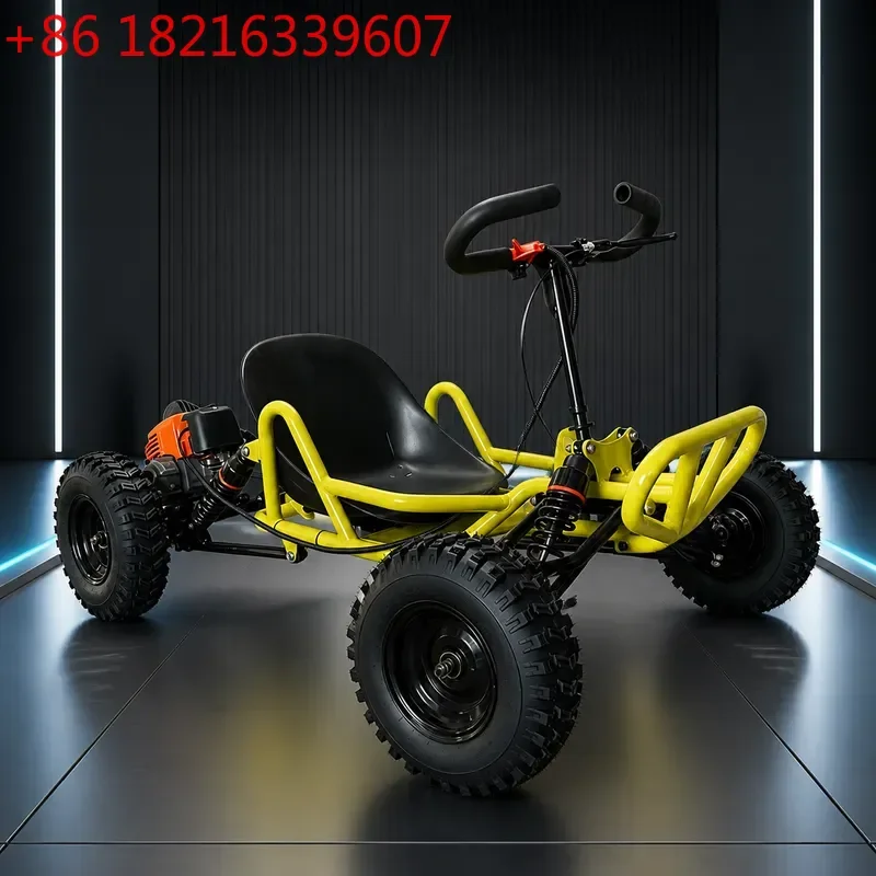82cc Two Stroke Go Kart with 6 Inch Off Road Tires Adult Recreational Scooter for Outdoor Racing