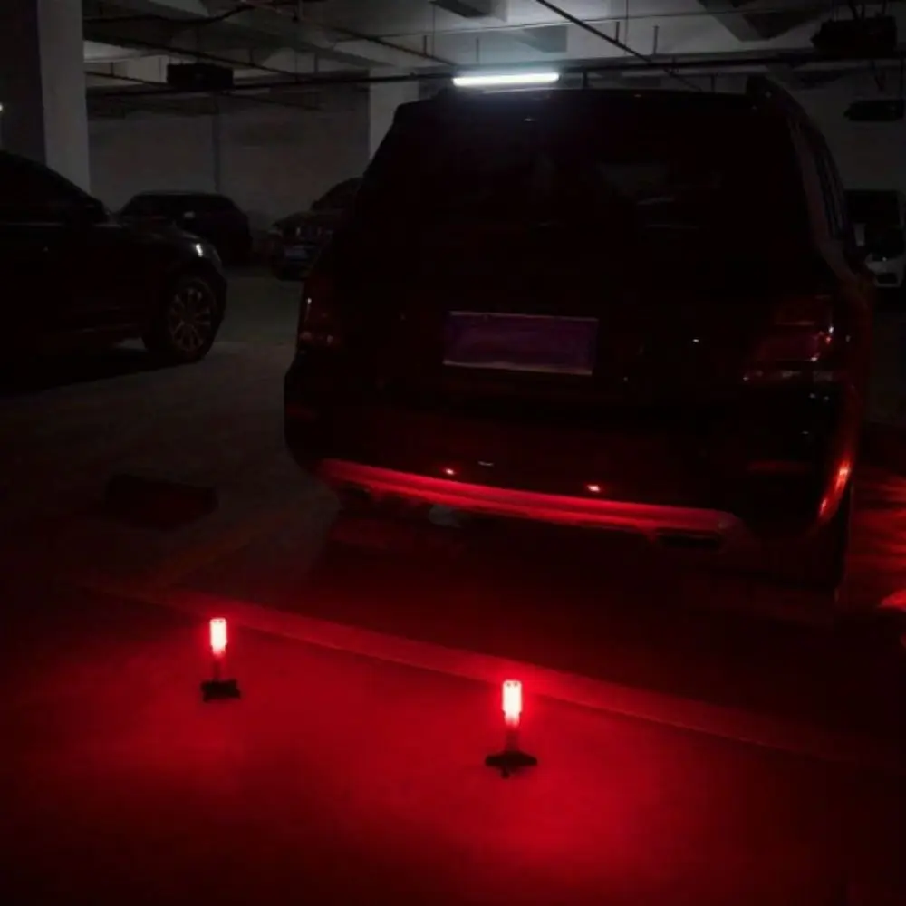 LED Light Warning Light High Visibility Telescopic Baton Emergency Roadside Flares Detachable Stand Strobe Function