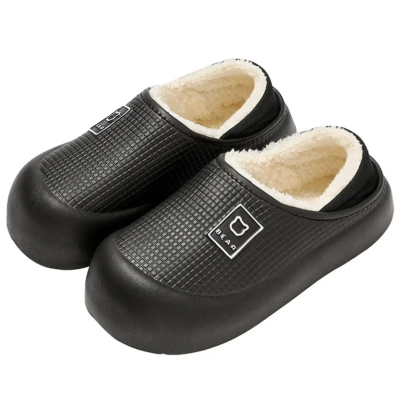 New Winter Foot Wrap Waterproof Slippers Warm Waterproof Soft Light Fluffy Slippers Women's Non-slip Home Casual Cotton Shoes