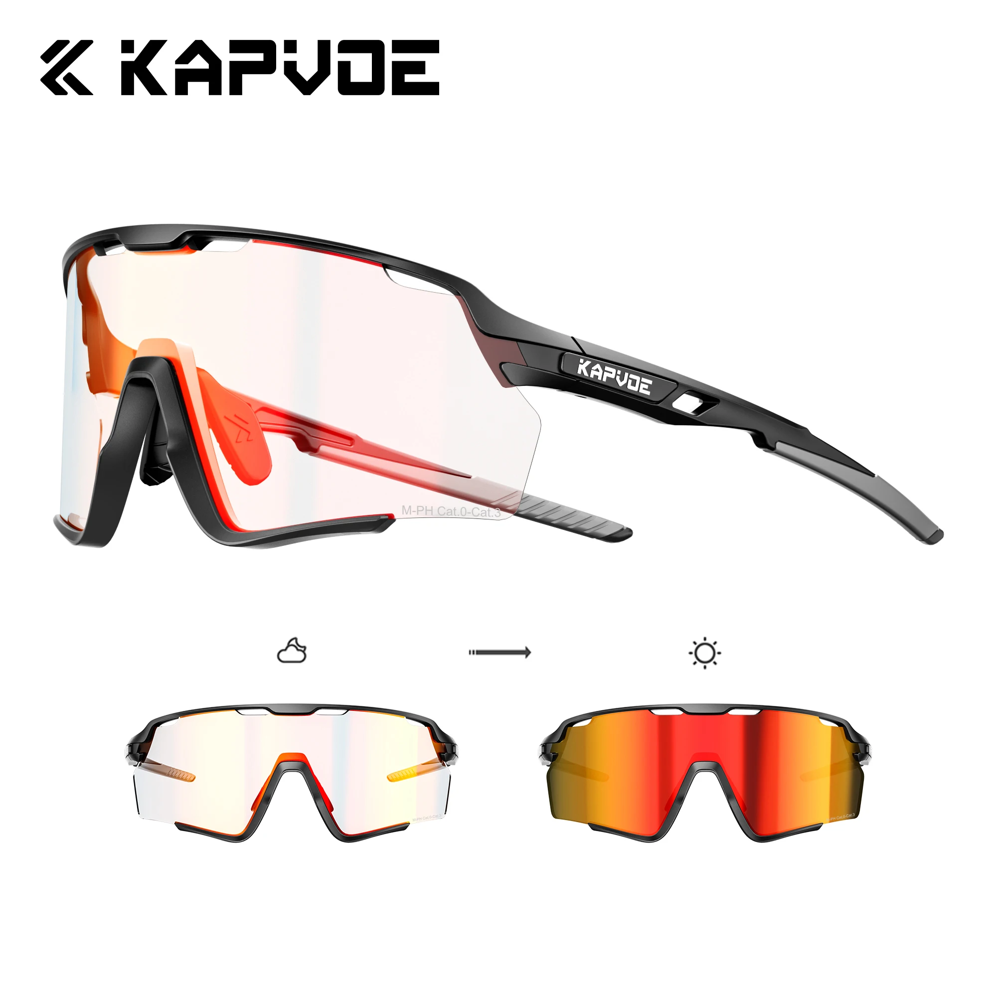 KAPVOE New Membrane Transformation Goggles unisex Suitable for mountain climbing Cycling running Pickleball Various Sports