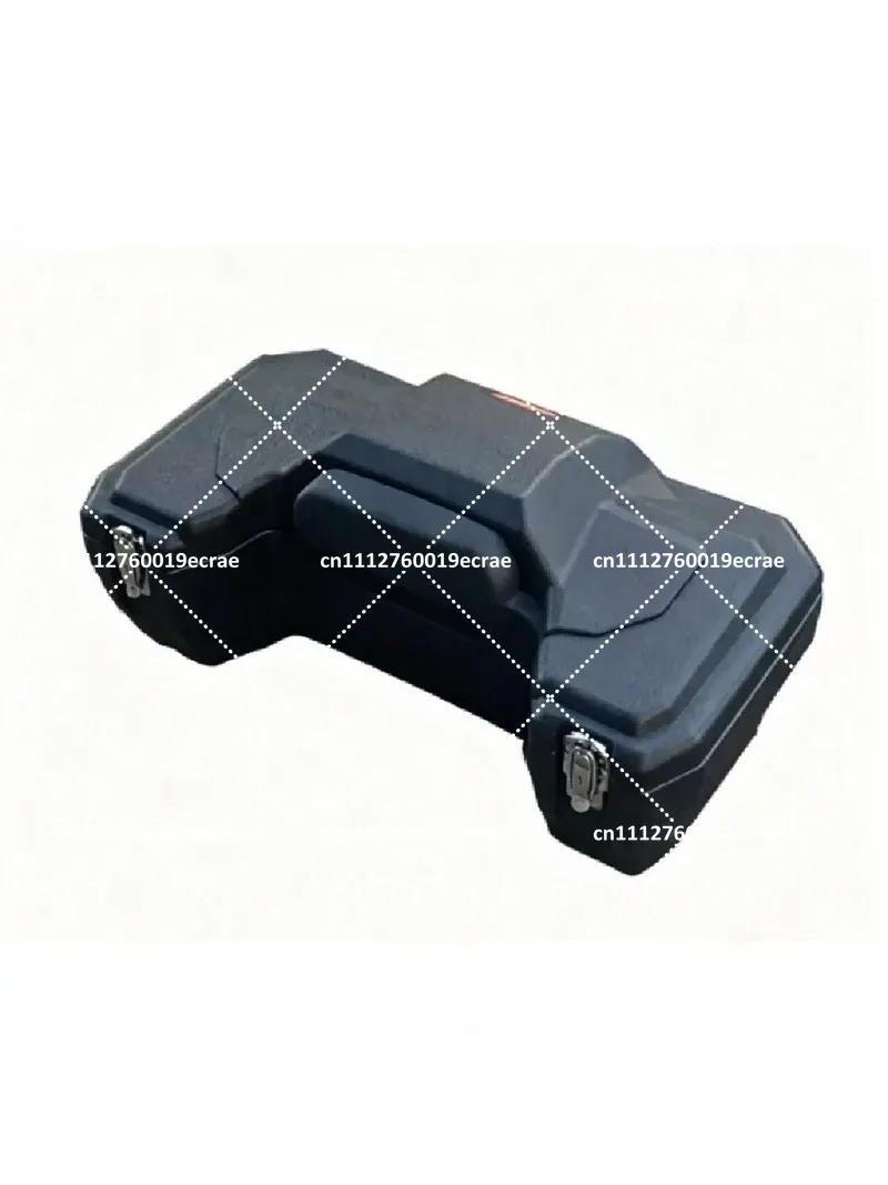 Waterproof HDPE ATV Rear Cargo Box with Lock and Backrest, 75x40x29cm Storage Case for Quad UTV Beach Buggy