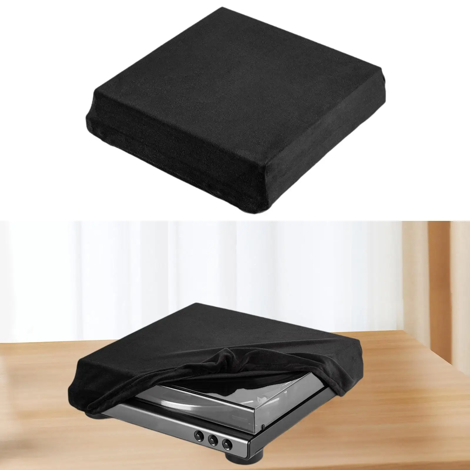 Turntable Dust Cover Stretchy Protection for Living Room Bedroom Most Models