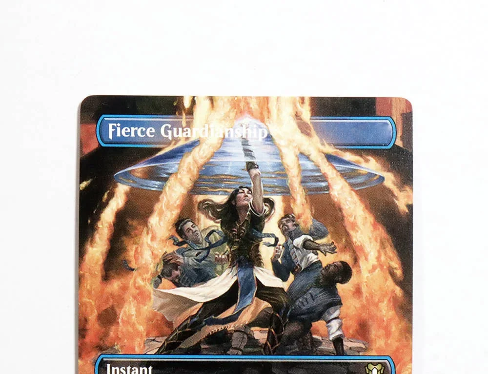 (Fierce Guardianship) Holo/Foil TCG لعبة الورق السحرية أعلى جودة الوكيل أوراق اللعب جمع مجلس لعبة بطاقات التداول الوكيل