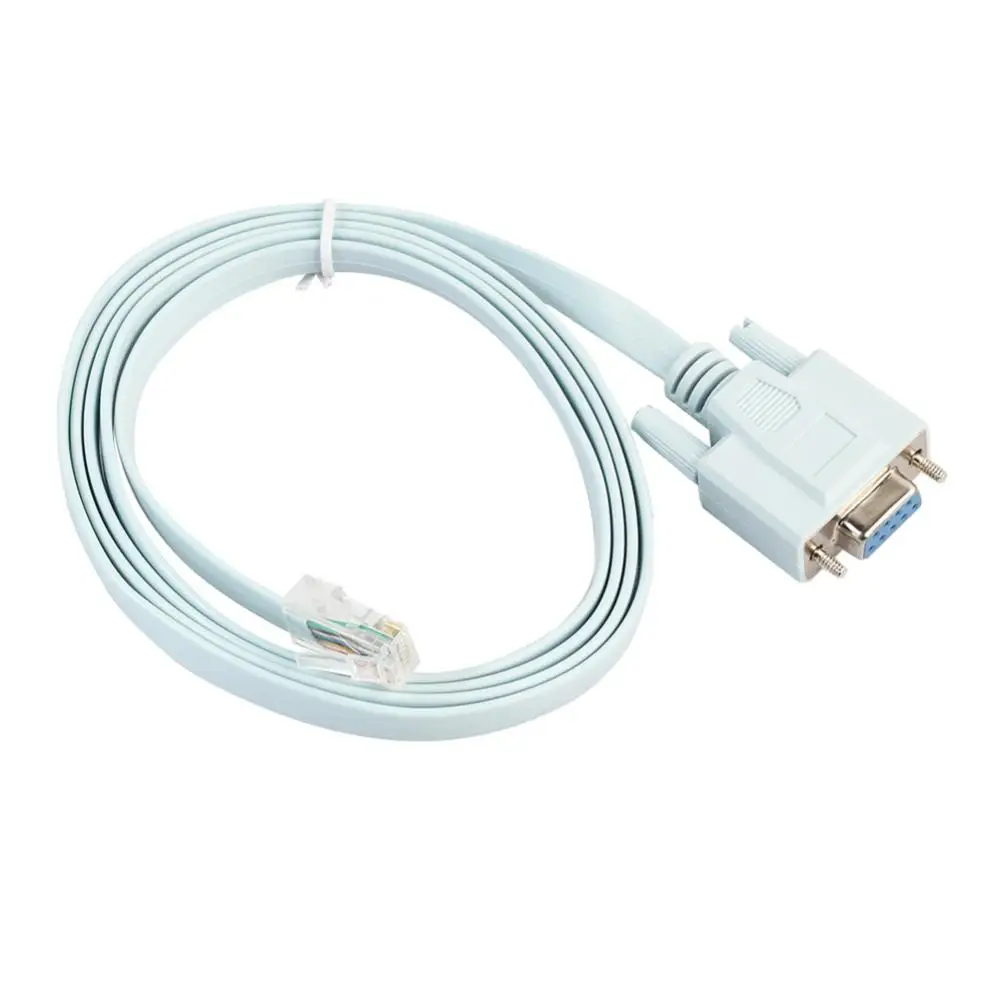 5ft 9Pin DB9 Serial RS232 to RJ45 Cat5 Ethernet Console Rollover Cable for