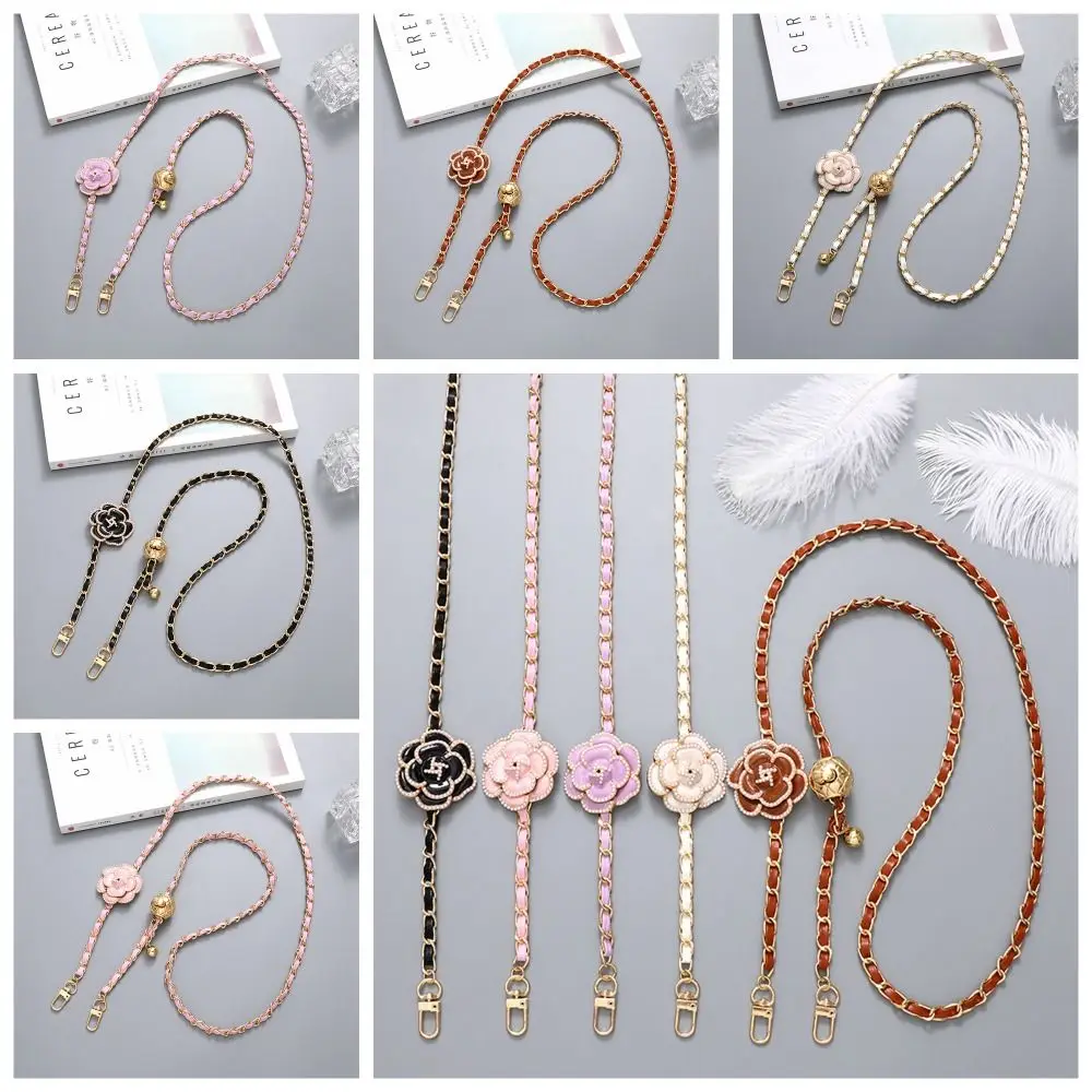 

Anti-lost Crossbody Phone Chain Diagonal Camellia Phone Case Hanging Long Luxury Phone Neck Straps Girl Ladies