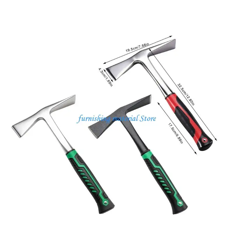 Y5GD Carbon Steel Rock Pick Hammer Double Head Design Brick Hammer Perfect For Digging Chopping And Survival Tasks view 6