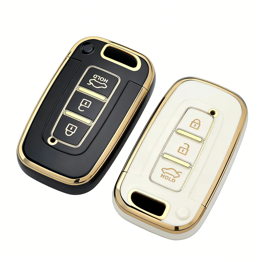 Funda Protectora de TPU para Llave de Auto Hyundai IX35 Elantra Sonata 8 9 para Kia Sportage K5 K2 Sorento Optima Forte Auto A3 Botones Accesorio
