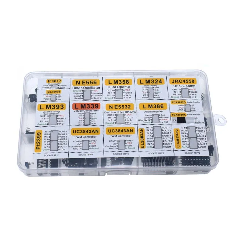 XL IC رقاقة تشكيلة 150 قطعة مذبذب PC817 NE555 LM358 LM324 LM393 TDA2030 NE5532 IC رقاقة فرز مضخم التشغيل