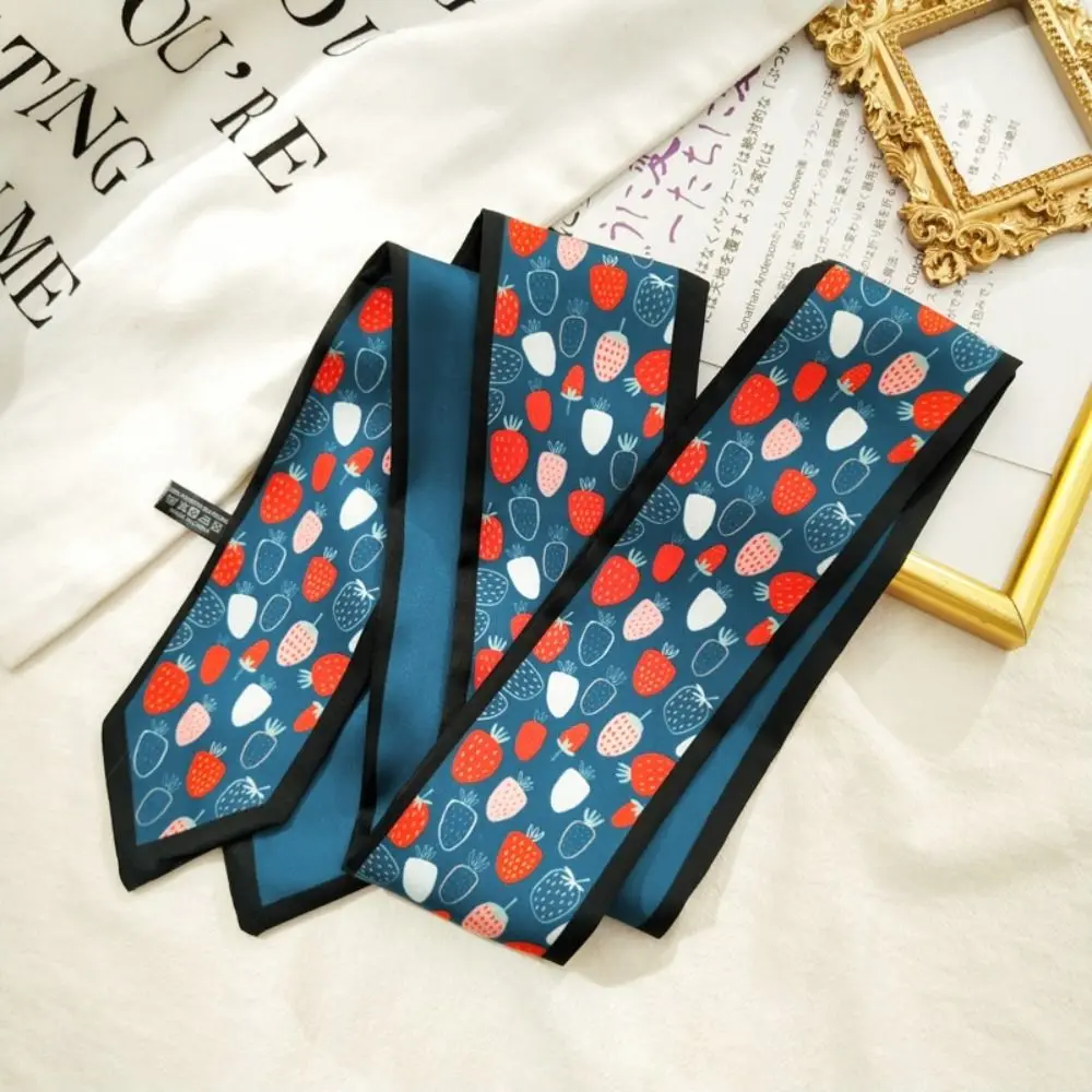 

Модный узкий женский шелковый шарф, универсальный литературный маленький шейный платок, длинный платок