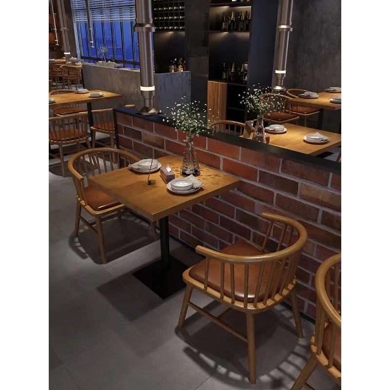 Customized Western Restaurant Tables and Chairs Snack Shop Cafe Japanese Cuisine Sushi Shop Restaurant Noodle Restaurant Caterin