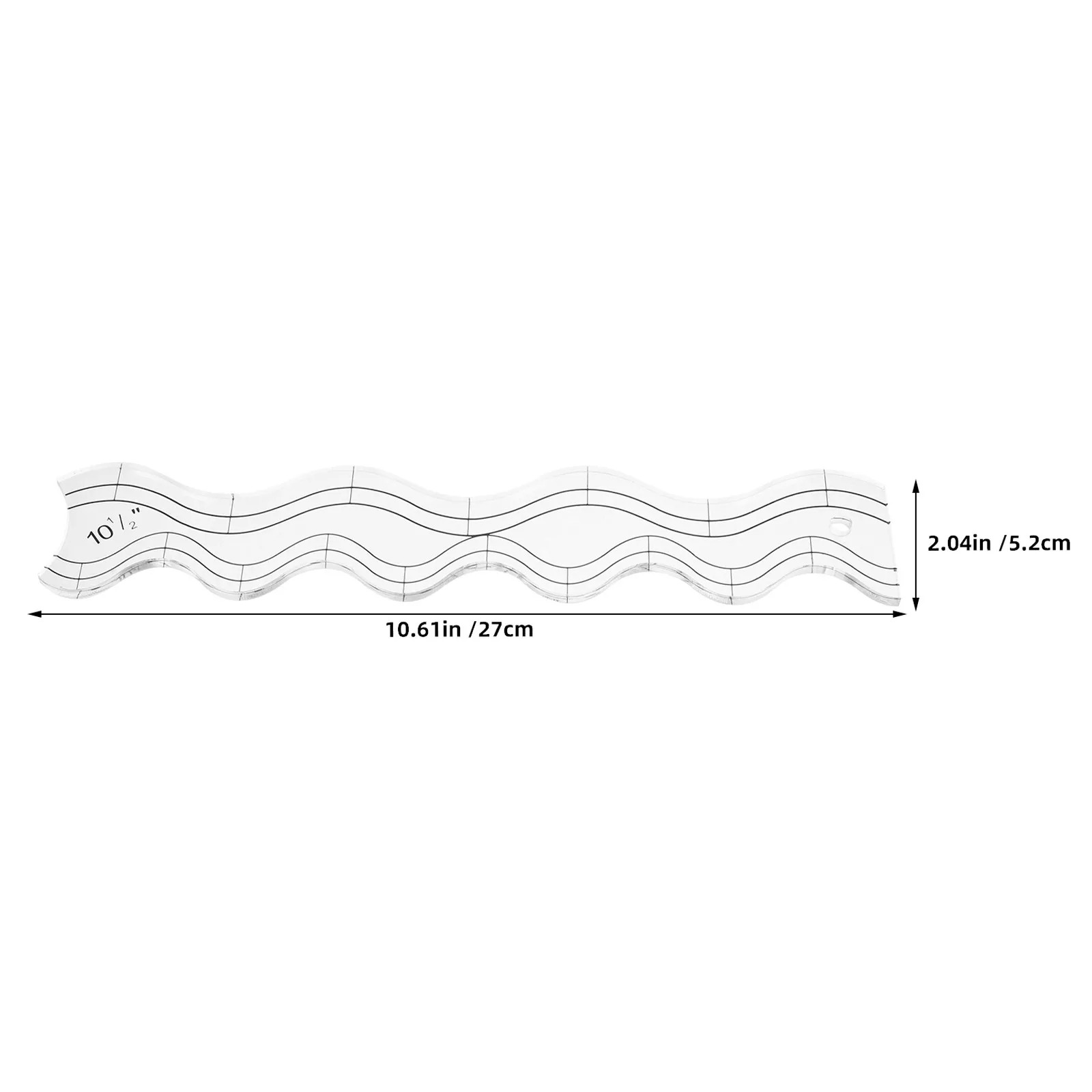 4Pcs Quilting Rule Template Wave Edge Transparent Acrylic Sewing Measuring Tool for Domestic Machine Wave Stitch Quilt Guide view 5