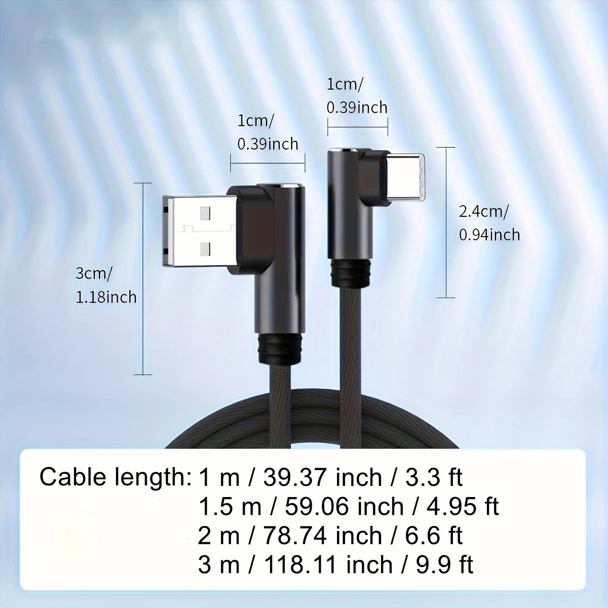 고속 충전 및 데이터 동기화 USB-C 케이블, 20-30W, 길이 선택 (1m - 3m), 다중 장치 호환성