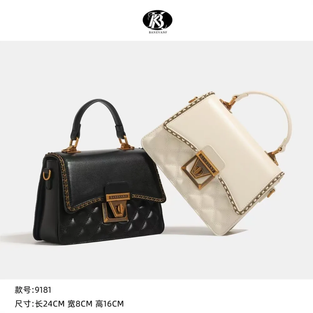 

KB Women's Bag 2025 New style High-end designer diamond-shaped lock buckle hand-held fashionable chain single-shoulder crossbody
