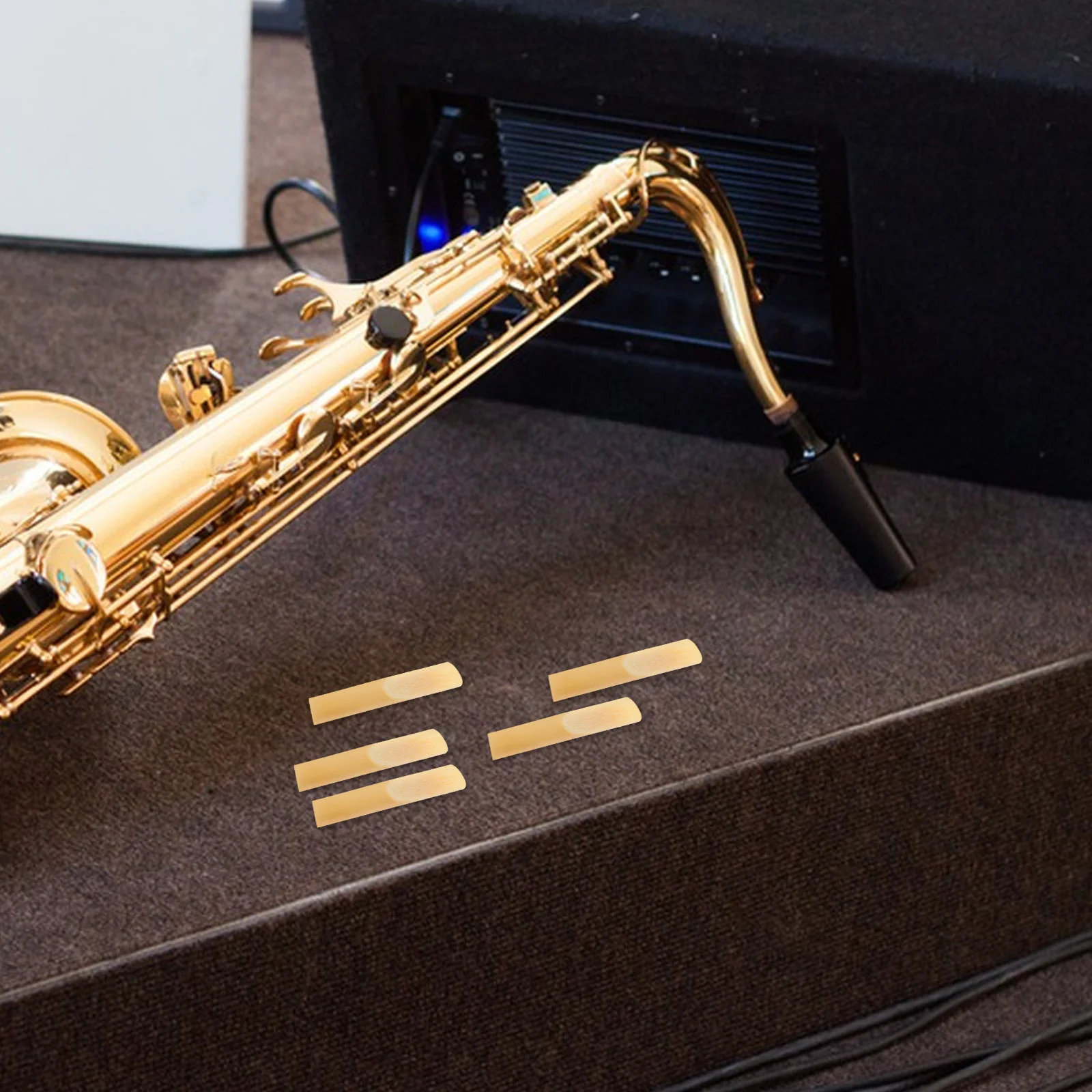 

10Pcs Saxophone Reeds Professional Alto Sax Reeds Replacement Durable Handmade Saxophone Accessories Strength 1.5