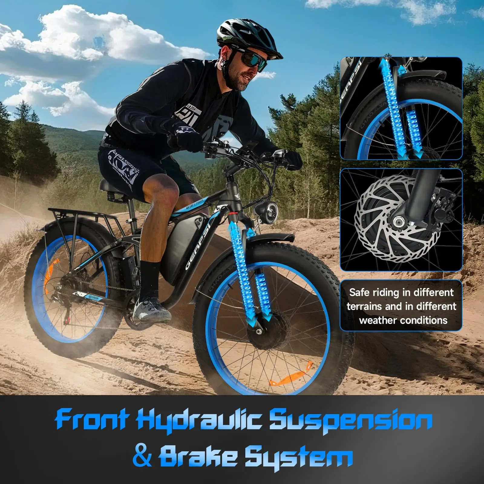 【1-летняя гарантия】Электрический велосипед BAOLUJIE 2603 для взрослых, 3000 Вт, 48 В, 25 Ач, литиевая батарея, электрический велосипед, максимальная скорость 35 миль в час, UL 2849