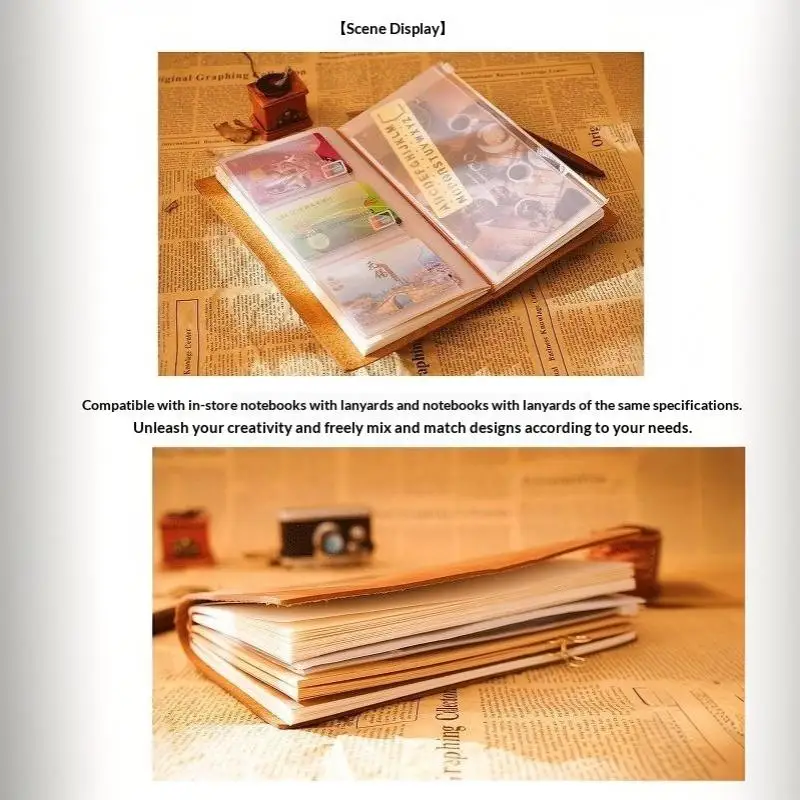 PVC-Reißverschlusstasche für Midori Travelers Notebook Journal Planner Zubehör Kartenhalter Aufbewahrung Standard/Tasche/Reisepass – Detail 15