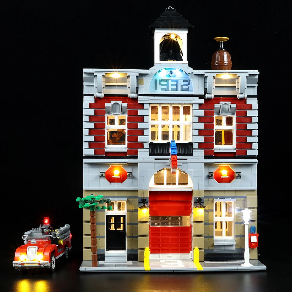 

No Bricks LED Light Kit For Fire Brigade Station Creator 10197